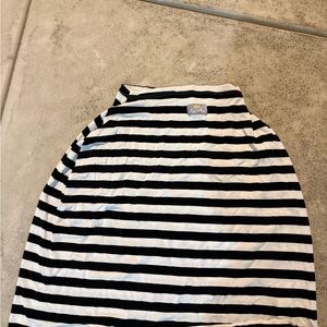 Itzy Ritzy Black and White Striped Car Seat & Nursing Cover